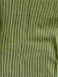 Olive Green Ribbed Square-Neck Knit Top