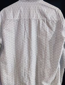 Crimsoune Club White Printed Kamis Shirt For Men