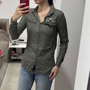 Girl Power Olive Color Shirt