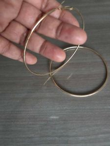 Big Gold Hoop Earrings 4&#34;