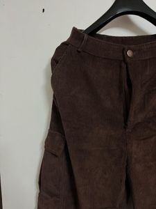 Brown Corduroy Cargo Pants
