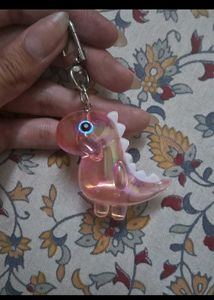 SAVANA Cute Pink Dinosaur Bag Charm