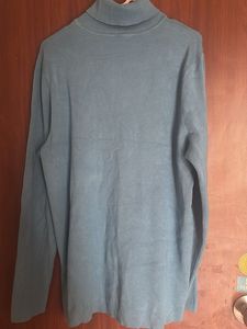 Blue Turtleneck Sweater