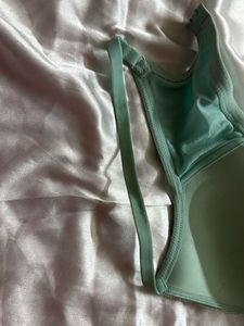 Mint Green Ribbed Bra