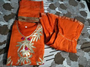Beautiful Shrara Suit In Orange 🧡 Colour