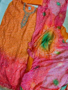 Orange Dress Material