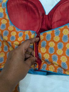 Printed Blouse Orange