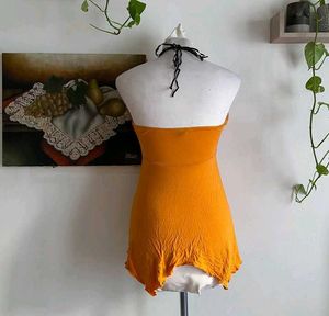 Orange Patterned Top