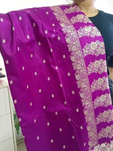 Purple Banarasi Silk Saree