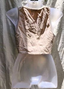 ZARA KHAKI CROP TOP