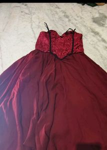 Burgundy Strapless Mini Dress