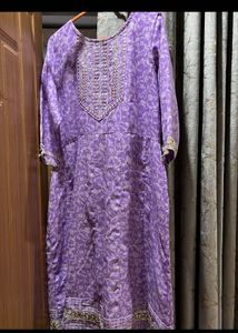 Elegant Purple Kurta Set With Dupatta