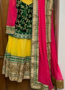 Handwork Lehenga Choli Dupatta Set