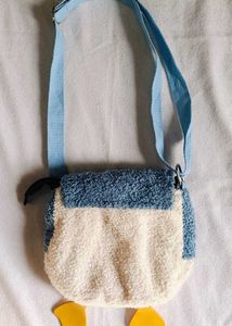 Blue Cartoon Bear Shoulder Bag
