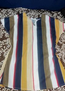 Striped V-Neck Casual Top❤️(New)