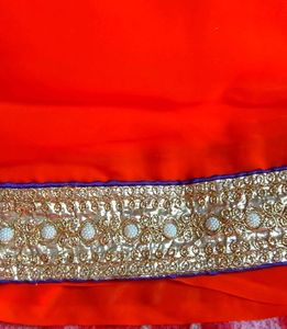 Elegant Orange Saree