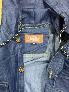 Superdry Hoodie Denim Shirt Size M