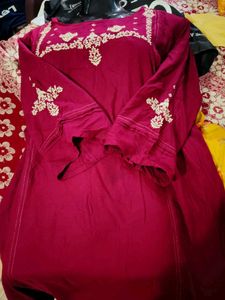 Beautiful Pure Cotton Reshmi Work Kurta