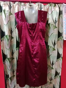 Elegant Maroon Party Dress