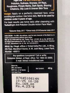 Garnier Men Turbo Bright Moisturizer 40g