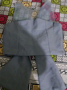 Grey Top with Bell Sleeves