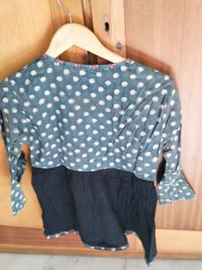 Pure Cotton Peplum Top