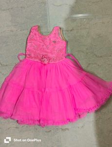 Kids Pink Frock 3-4 Years