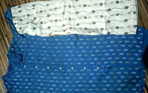 Blue Printed Kurta Set