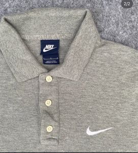 Nike Gray Polo Shirt - Large