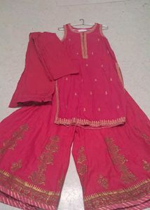 Pink Embroidered Kurta Set