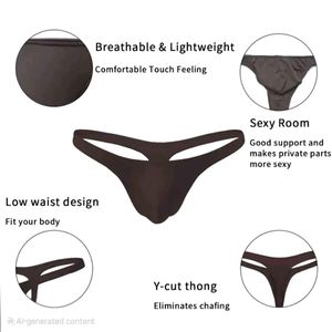 Mens Black Thong.