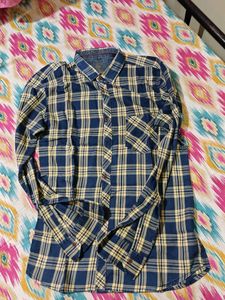 Men&#39;s Blue &amp; Yellow Plaid Button-Down Shirt