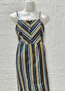 New/ Unused Printed Striped Dress