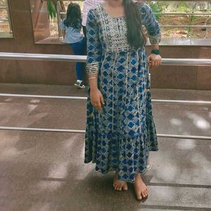 Blue Printed Kurta