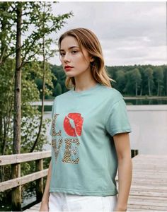 Mint Green Cropped T-Shirt