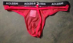 Red Aoleishi Mesh Thong