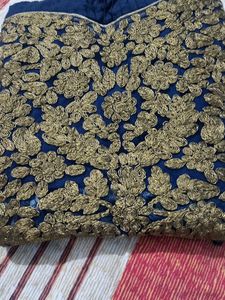 Jari Neavy Blue Women Kurta