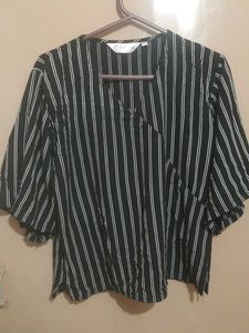 Striped V-Neck Top
