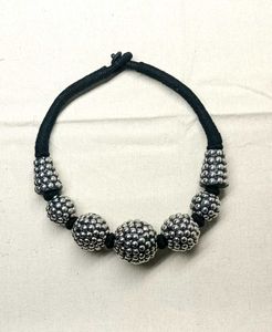 Chunky Beads Premium  EXPORT Quality Black and Sil