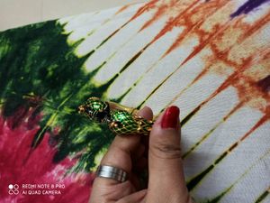 Golden Peacock Design Based Bracelet Cum Bangle