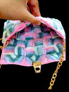Pastel Crochet Sling Bag