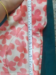 White Color With Pink Flowers Latest Printe Blouse