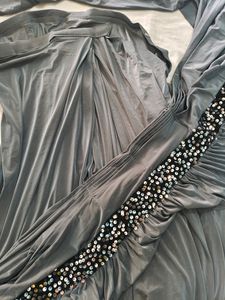 Moonlit Glamour Saree🩶✨