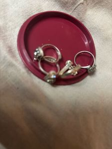 set if 2 pair silver toe rings