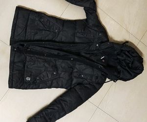Long Leather Warm Jacket For Girls