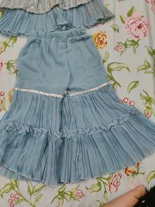 Girls&#39; Blue Embellished Outfit