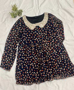Floral Peter Pan Collar Dress