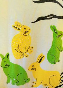 Unique Bunny &amp; Floral Print Tee