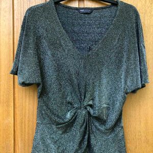 M&S Sparkly Knot-Front Top 🖤