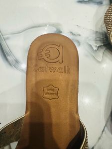Gold Brown Flats By Catwalk